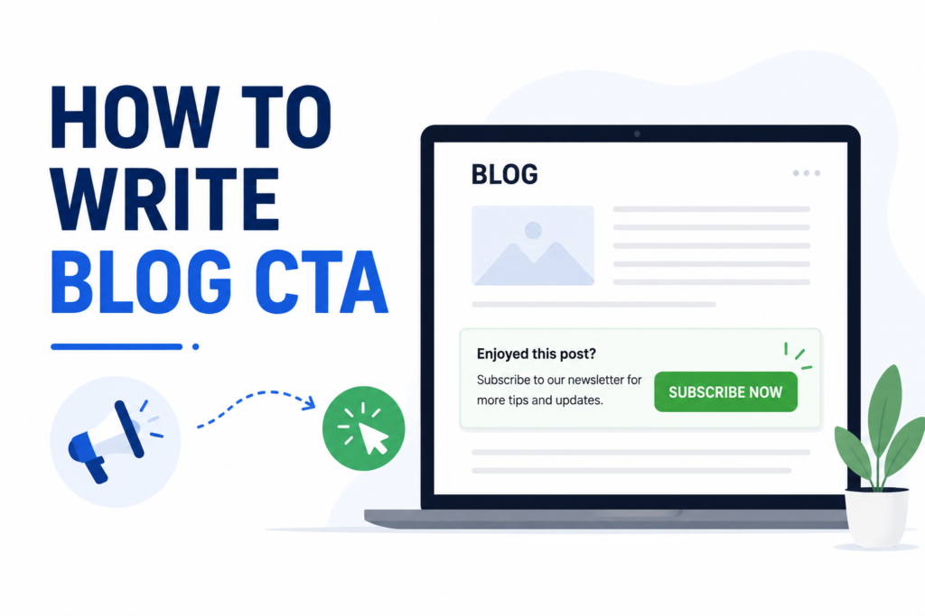 How to write a blog CTA that encourages readers to take action, with examples of engaging call-to-action buttons and subscription prompts.