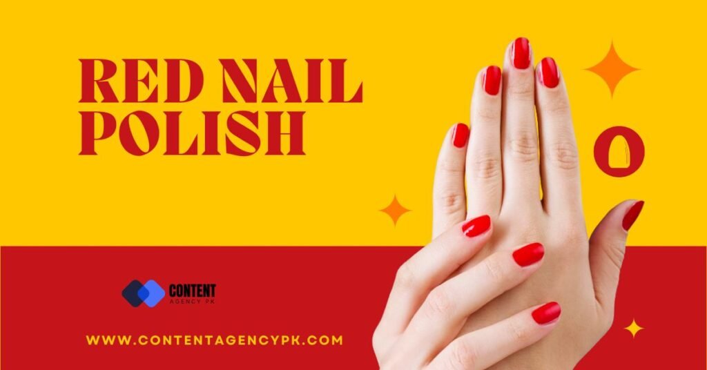 Red nail polish is another name for beauty, attraction, elegance, love, romance, power, individuality, and a statement of confidence in the fashion world